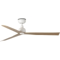 FARO 34370WT - Stropní ventilátor MARINE M pr. 125 cm hnědá/bílá IP44 Wi-Fi Tuya + dálkové ovládání