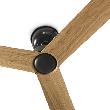 FARO 34371WT - Stropní ventilátor MARINE M pr. 125 cm hnědá/černá IP44 Wi-Fi Tuya + dálkové ovládání