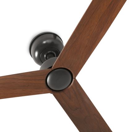 FARO 34372WT - Stropní ventilátor MARINE M pr. 125 cm hnědá/černá IP44 Wi-Fi Tuya + dálkové ovládání