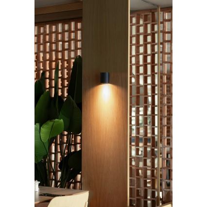FARO 40523 - Nástěnné svítidlo SOLE 1xGU10/8W/230V černá kulatý