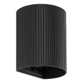 FARO 40527 - Nástěnné svítidlo SOLE 1xGU10/8W/230V černá vroubkovaná kulatý