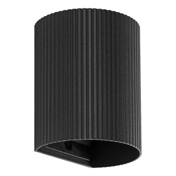 FARO 40527 - Nástěnné svítidlo SOLE 1xGU10/8W/230V černá vroubkovaná kulatý