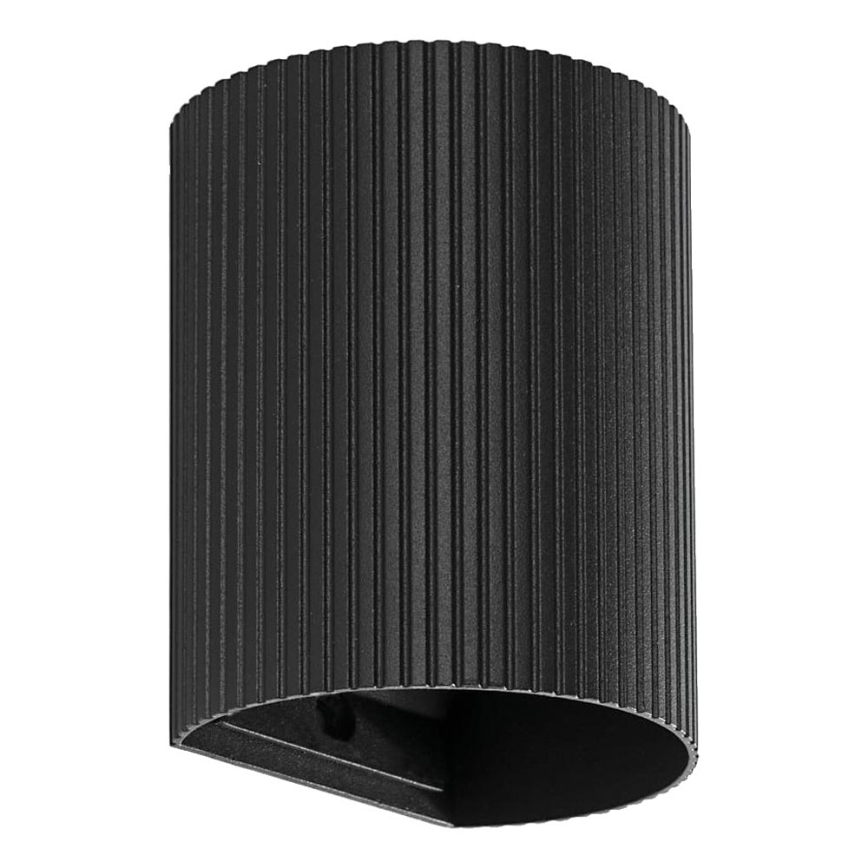 FARO 40527 - Nástěnné svítidlo SOLE 1xGU10/8W/230V černá vroubkovaná kulatý