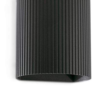 FARO 40527 - Nástěnné svítidlo SOLE 1xGU10/8W/230V černá vroubkovaná kulatý