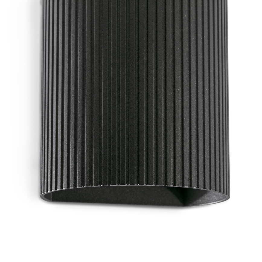 FARO 40527 - Nástěnné svítidlo SOLE 1xGU10/8W/230V černá vroubkovaná kulatý