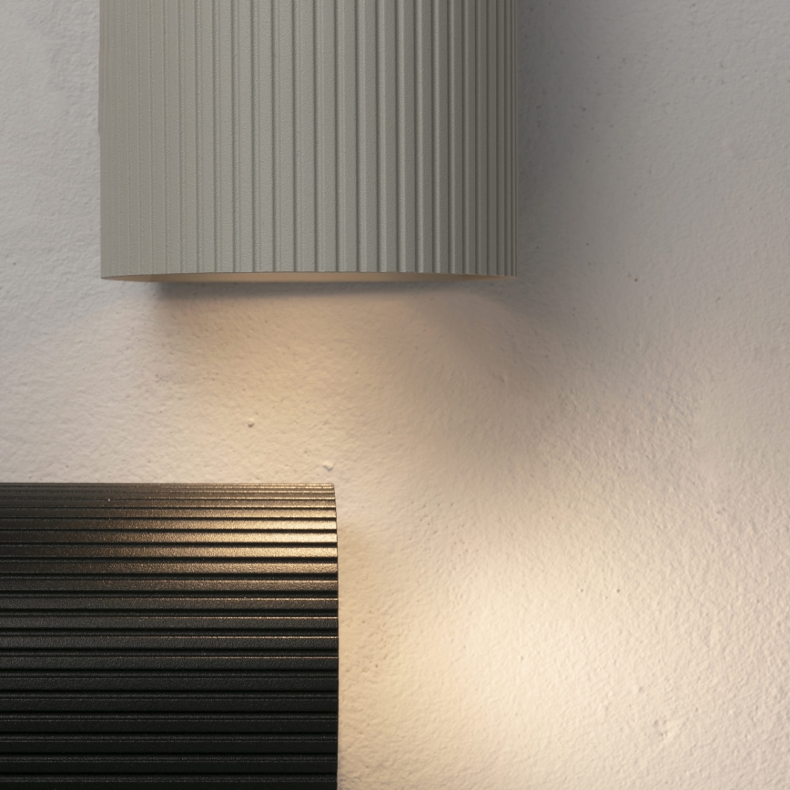 FARO 40528 - Nástěnné svítidlo SOLE 1xGU10/8W/230V šedá vroubkovaná kulatý