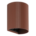 FARO 40529 - Nástěnné svítidlo SOLE 1xGU10/8W/230V cihlová vroubkovaná kulatý