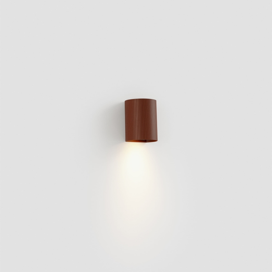 FARO 40529 - Nástěnné svítidlo SOLE 1xGU10/8W/230V cihlová vroubkovaná kulatý