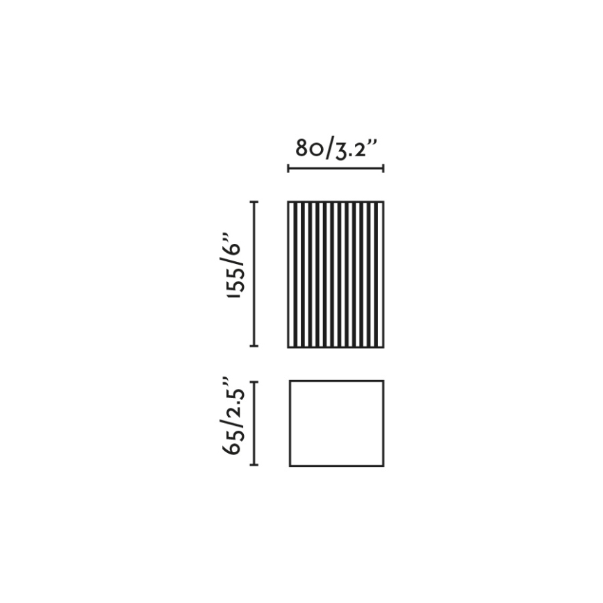 FARO 40568 - Nástěnné svítidlo SOLE 2xGU10/8W/230V cihlová vroubkovaná hranatý