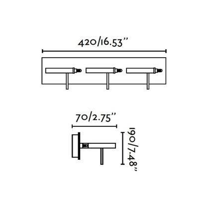 FARO 40805 - LED Nástěnné svítidlo BOREAL 3xLED/5W/230V