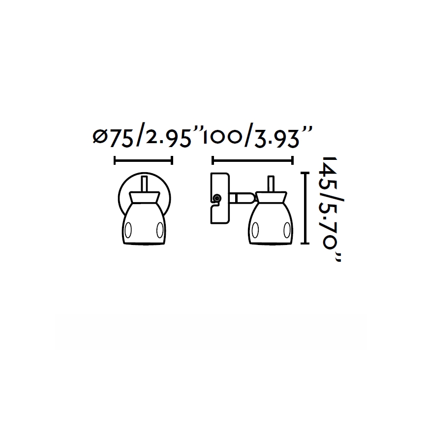 FARO 40884 - Nástěnné svítidlo MIKA 1 1xGU10/50W/230V