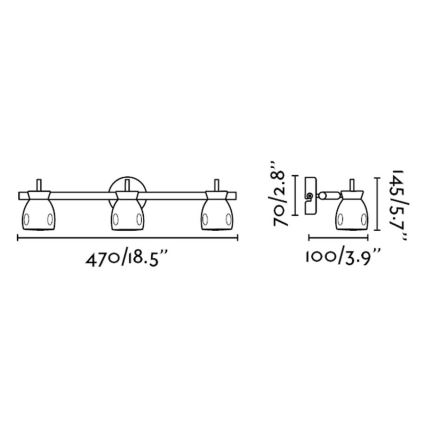 FARO 40886 - Stropní svítidlo MIKA 3 3xGU10/50W/230V