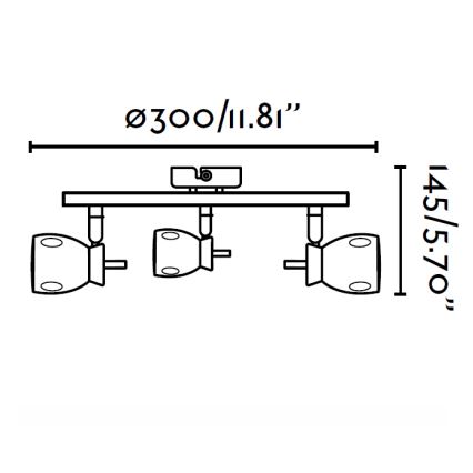 FARO 40887 - Stropní svítidlo MIKA 3xGU10/50W/230V