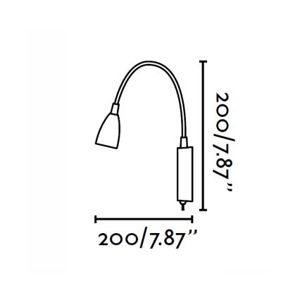 FARO 40994 - Nástěnná lampa LOKE LED/3W/230V