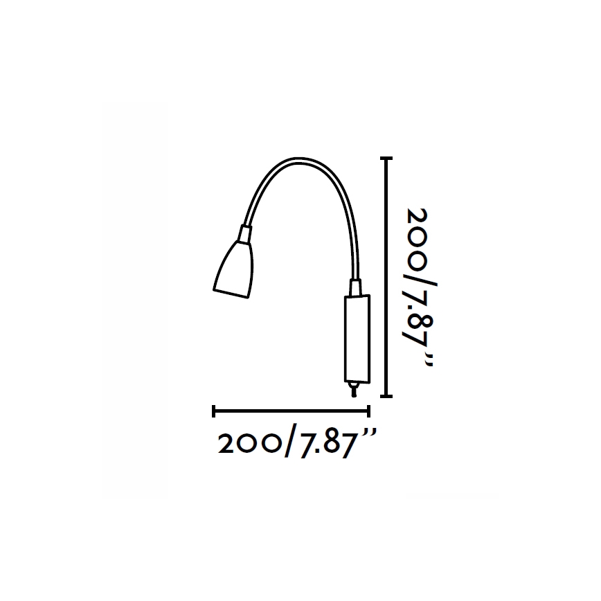 FARO 40994 - Nástěnná lampa LOKE LED/3W/230V
