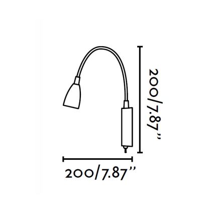 FARO 41019 - Nástěnná lampa LOKE LED/3W/230V