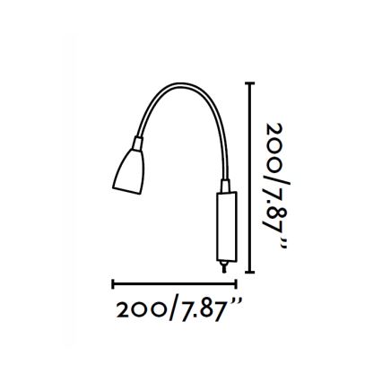 FARO 41019 - LED LED Nástěnná lampa LOKE LED/3W/230V