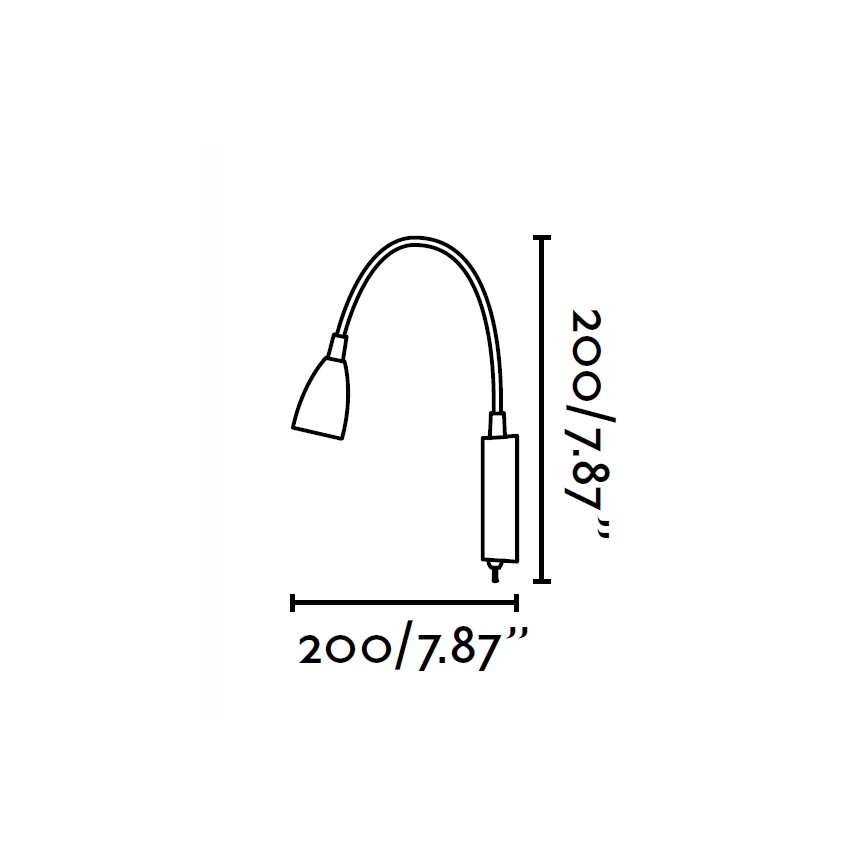 FARO 41019 - Nástěnná lampa LOKE LED/3W/230V