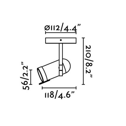 Faro 43530 - Bodové svítidlo ORLEANS 1xGU10/8W/230V černá