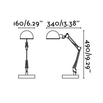 Faro 51910 - Stolní lampa BAOBAB 1xE14/11W/230V šedá