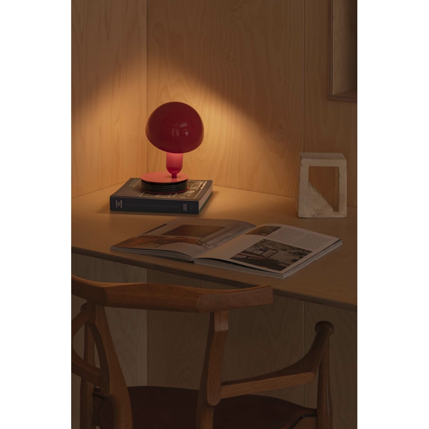FARO 56103 - Stolní lampa s klipem 2v1 BELA 1xE27/15W/230V červená