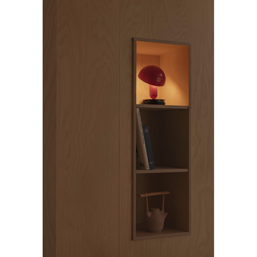 FARO 56103 - Stolní lampa s klipem 2v1 BELA 1xE27/15W/230V červená
