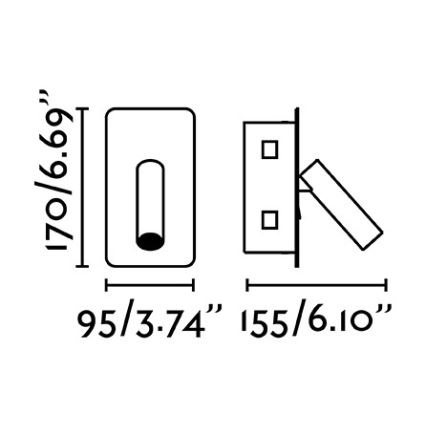 FARO 62114 - LED Nástěnné bodové svítidlo SUAU LED/3W/230V zlatá