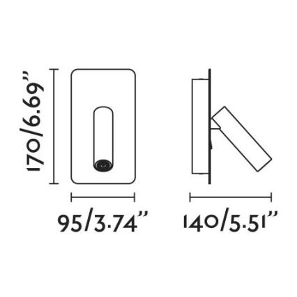 FARO 62118 - LED Nástěnné bodové svítidlo SUAU LED/3W/230V černá