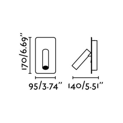 FARO 62128 - LED Nástěnné bodové svítidlo SUAU LED/3W/230V