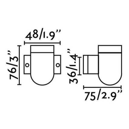 FARO 62302 - Nástěnné svítidlo SERA 1xE27/15W/230V bílá