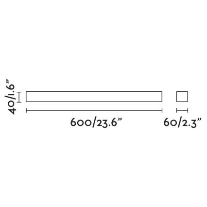 FARO 63316 - LED Koupelnové osvětlení zrcadla NILO-1 LED/12W/230V IP44 černá