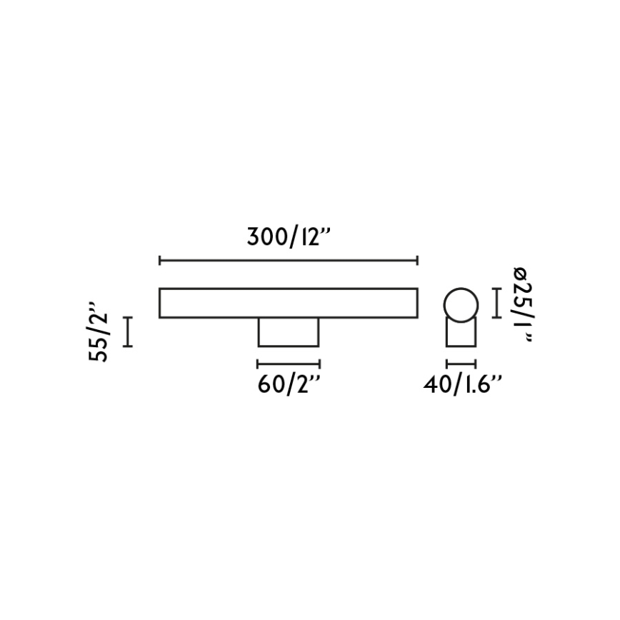 FARO 63547 - LED Koupelnové osvětlení zrcadla CALMA LED/5W/230V IP44 černá