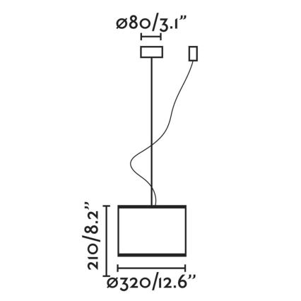 FARO 64314-48 - Lustr na lanku MAMBO 1xE27/15W/230V ratan/černá