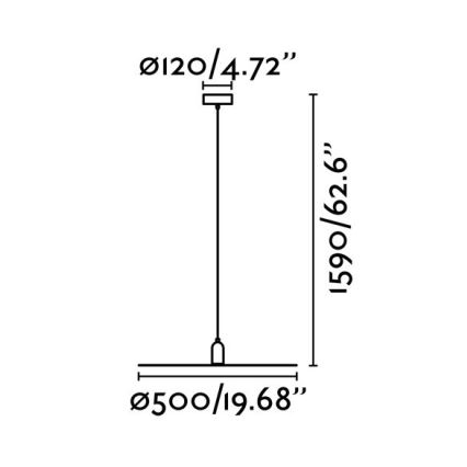 FARO 68145 - Lustr na lanku PLAT 1xE27/60W/230V