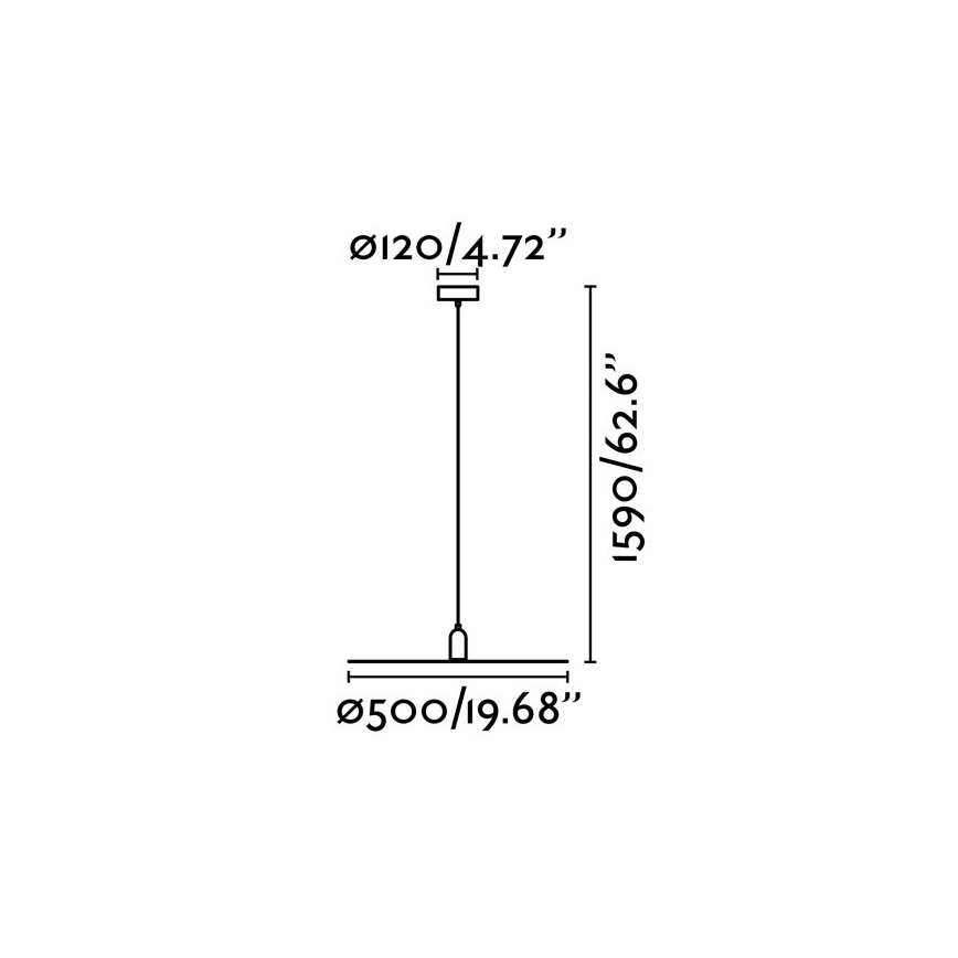 FARO 68145 - Lustr na lanku PLAT 1xE27/60W/230V
