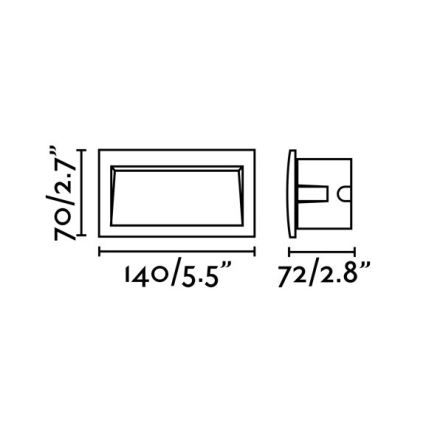 FARO 70147 - LED Venkovní vestavné svítidlo SEDNA-2 LED/3W/230V IP65