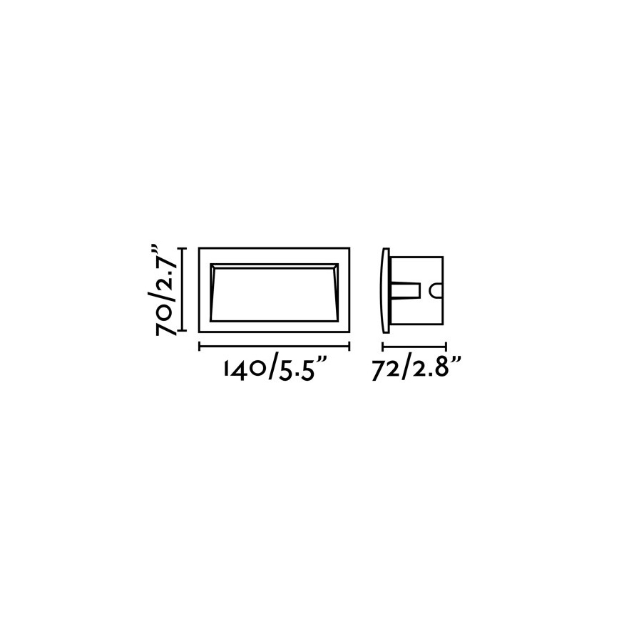 FARO 70147 - LED Venkovní vestavné svítidlo SEDNA-2 LED/3W/230V IP65