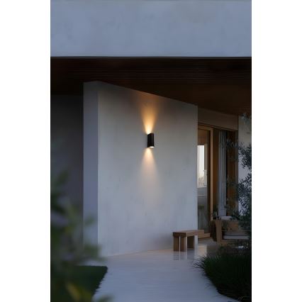 FARO 70327 - Venkovní nástěnné svítidlo ESTELA 2xGU10/5W/230V IP65 černá