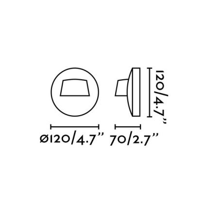 FARO 70409 - LED Venkovní nástěnné svítidlo BROW LED/3W/230V IP44