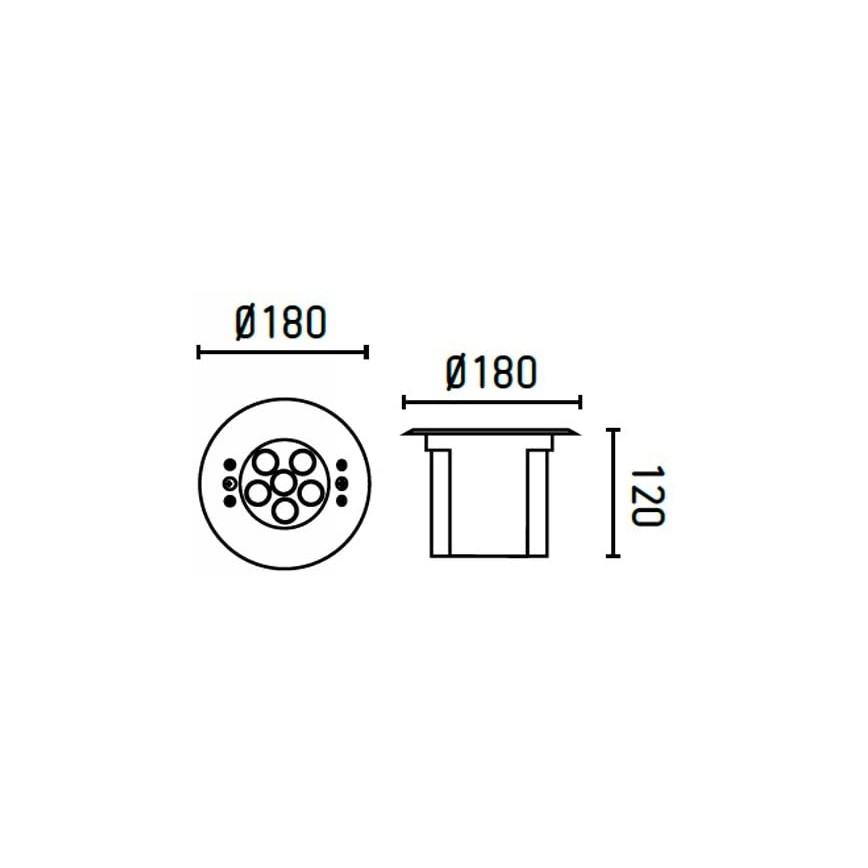 FARO 70456 - LED RGB Venkovní zápustné svítidlo EDEL LED/18W/24V IP68
