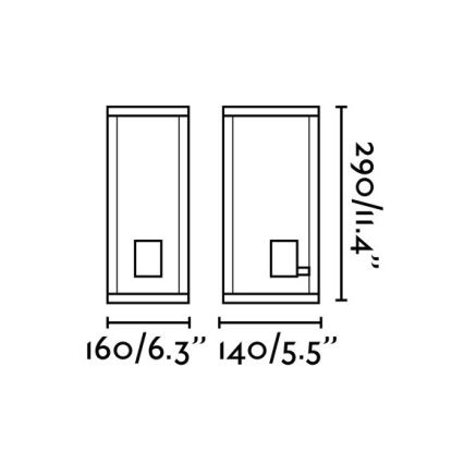 FARO 70773 - Venkovní nástěnné svítidlo NALA 1xE27/15W/230V IP54