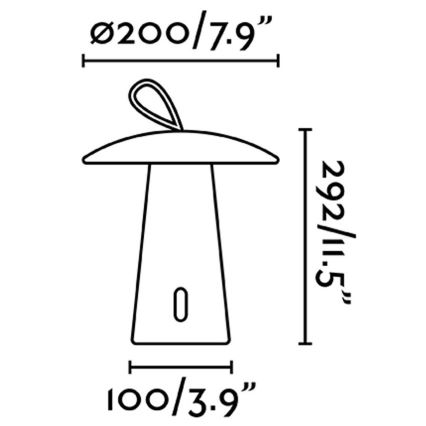 FARO 70914 - LED Venkovní lampička TASK LED/2W/3,7V IP54