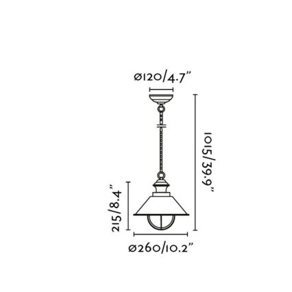 FARO 71106 - Venkovní lustr NAUTICA-P 1xE27/11W/230V