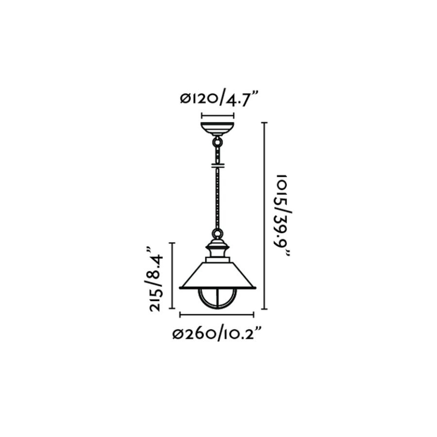 FARO 71138 - Venkovní závěsné svítidlo NAUTICA 1xE27/11W/230V