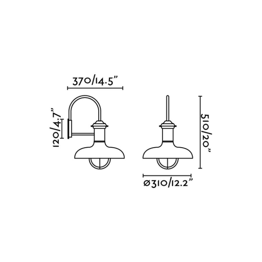 FARO 71141 - Venkovní nástěnné svítidlo ESTORIL 1xE27/60W/230V