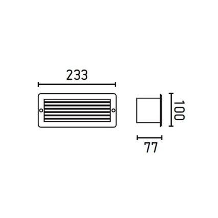 FARO 71480 - Venkovní nástěnné svítidlo ESCA 1xE27/40W/230V IP44