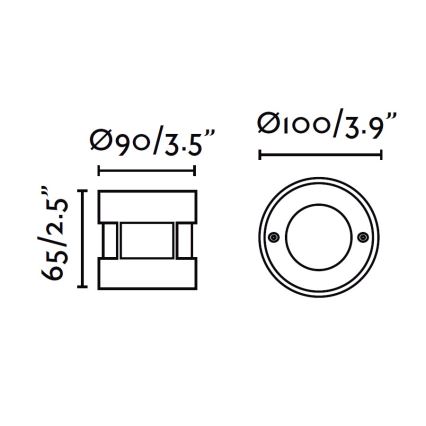 FARO 71498 - LED Venkovní nájezdové svítidlo LED/3W/100-240V IP67 kulatý