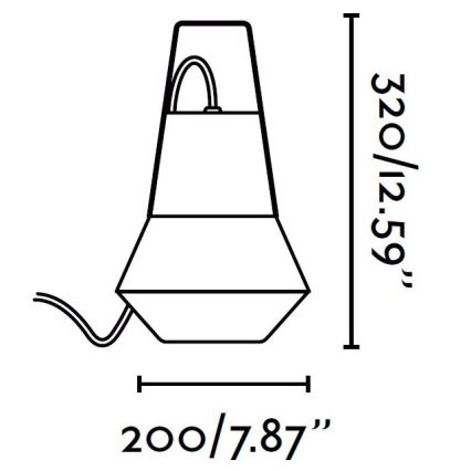 FARO 71564 - Venkovní závěsné svítidlo CAT 1xE27/20W/230V IP54