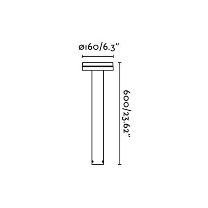 FARO 71949 - LED Venkovní lampa ESPOT LED/9W/230V 2200/2700/3200/4000K IK07 IP65 60 cm hnědá