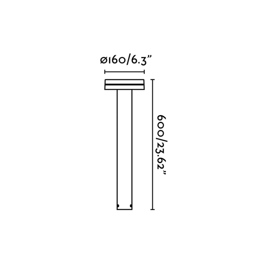 FARO 71949 - LED Venkovní lampa ESPOT LED/9W/230V 2200/2700/3200/4000K IK07 IP65 60 cm hnědá